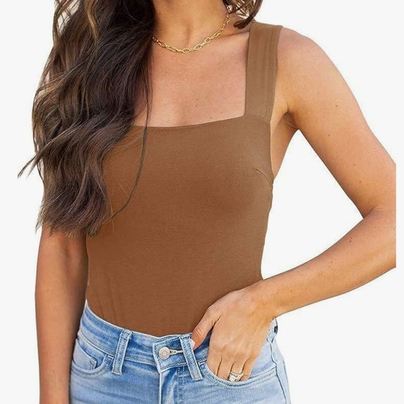 ReoRia • Butsmooth® Womens Basic Sexy Square Neck Bodysuit - Picture 1 of 6